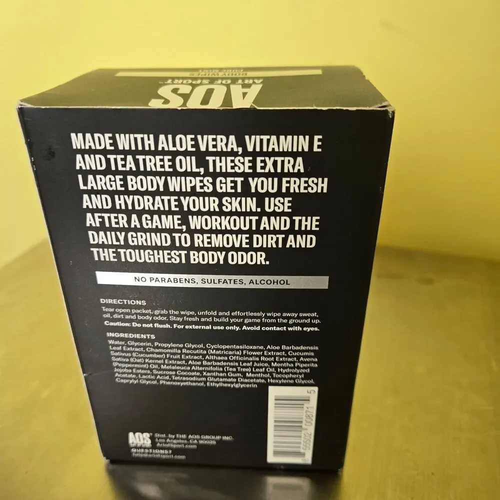 Art of sport body wipes. Pure mint
